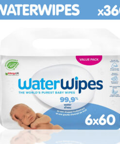 WaterWipes - Billendoekjes - Gevoelige huid - 6 x 60 stuks - Plasticvrij
