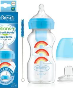 Dr. Brown's - Options + Bottle to Sippy starterkit BH - 270ml - Blauw