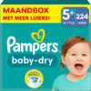 Pampers - Baby Dry - Maat 5+ - Maandbox- 224 stuks - 12/17 KG