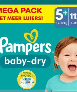 Pampers - Baby Dry - Maat 5+ - Mega Pack - 112 stuks - 12/17 KG