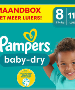Pampers - Baby Dry - Maat 8 - Maandbox - 112 stuks - 17+ KG