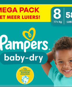 Pampers - Baby Dry - Maat 8 - Mega Pack - 56 stuks - 17+ KG