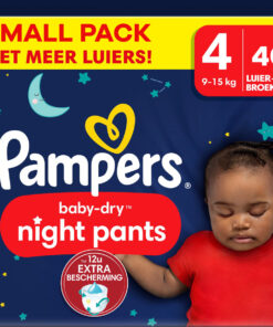 Pampers - Baby Dry Night Pants - Maat 4 - Small Pack - 40 stuks - 9/15 KG