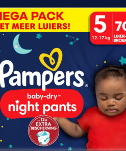 Pampers - Baby Dry Night Pants - Maat 5 - Mega Pack - 70 stuks - 12/17 KG