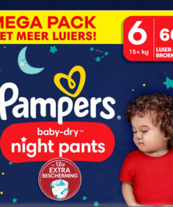Pampers - Baby Dry Night Pants - Maat 6 - Mega Pack - 60 stuks - 15+ KG