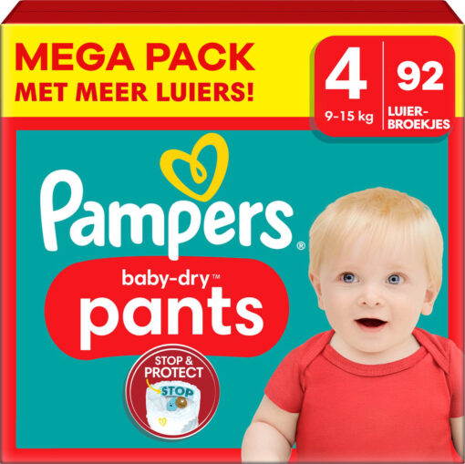 Pampers - Baby Dry Pants - Maat 4 - Mega Pack - 92 stuks - 9/15 KG
