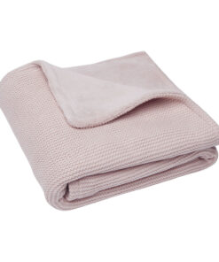 Jollein Basic Knit Wiegdeken 75 x 100 cm Pale Pink / Fleece