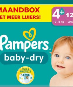 Pampers - Baby Dry - Maat 4+ - Maandbox - 124 stuks - 10/15 KG