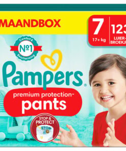 Pampers - Premium Protection Pants - Maat 7 - Maandbox - 123 stuks - 17+ KG