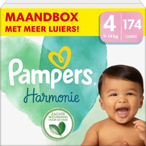 Pampers - Harmonie - Maat 4 - Maandbox - 174 stuks - 9/14 KG