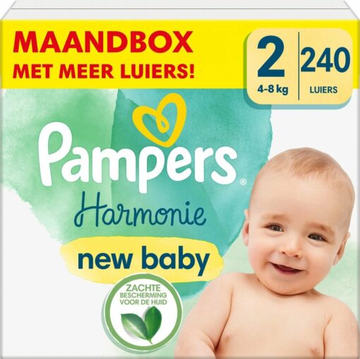 Pampers - Harmonie - Maat 2 - Maandbox - 240 stuks - 4/8 KG