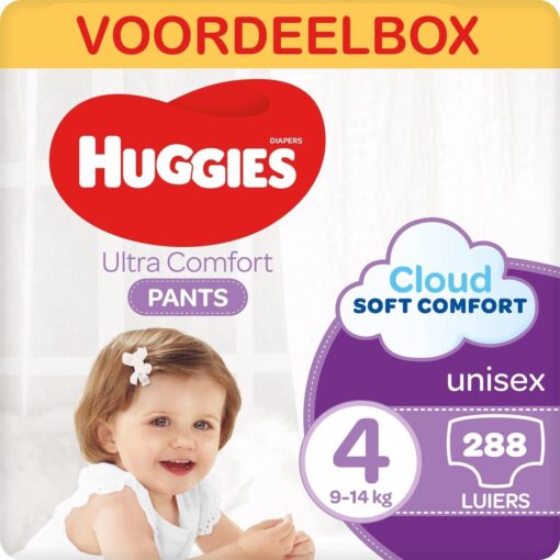 Huggies - Luierbroekjes - Ultra Comfort - Maat 4 - Mega Maandbox - 288 stuks - 9/14 KG