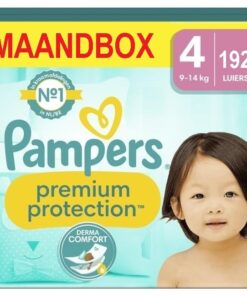 Pampers - Premium Protection - Maat 4 - Maandbox - 192 luiers - 9/14 KG
