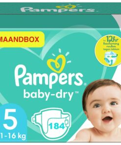 Pampers - Baby Dry - Maat 5 - Maandbox - 184 luiers - 11/16 KG
