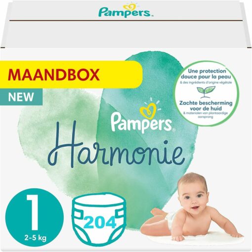 Pampers - Harmonie - Maat 1 - Maandbox - 204 stuks - 2/5 KG