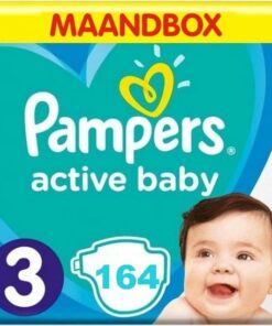 Pampers - Active Baby Dry - Maat 3 - Maandbox - 164 stuks - 6/10KG