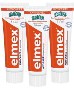 Elmex Junior - Tandpasta - 5/12 jaar - 3x75ml - Voordeelverpakking