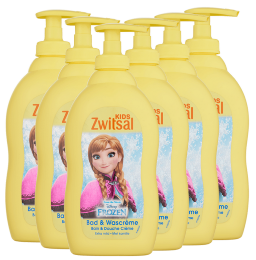 Zwitsal Baby - Disney Frozen Bad & Wascreme - 6 x 400ml - 6-Pack Voordeelverpakking