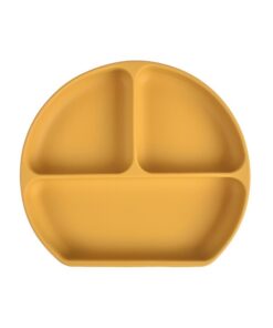 Dutsi - Siliconen 3- vaksbord - Met zuignap - Baby bord - Mosterd Geel