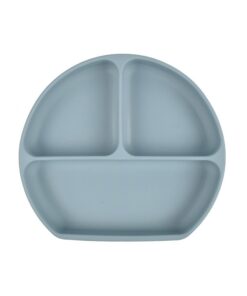 Dutsi - Siliconen 3- vaksbord - Met zuignap - Baby bord - Pastelblauw
