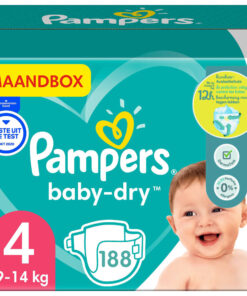 Pampers - Baby Dry - Maat 4 - Maandbox - 188 luiers - 9/14 KG