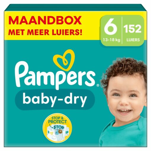 Pampers - Baby Dry - Maat 6 - Maandbox - 152 luiers