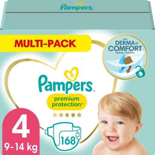 Pampers - Premium Protection - Maat 4 - Maandbox - 168 luiers - 9/14 KG