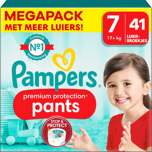 Pampers - Premium Protection Pants - Maat 7 - Mega Pack - 41 stuks - 17+ KG